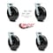 Service Caster 8 Inch Phenolic Swivel Caster Set with Roller Bearing and Swivel Lock SCC SCC-30CS820-PHR-BSL-4 - alternate 5